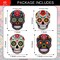 Day of the Dead Party Supplies Sugar Skull Holiday Paper Plates Disposable Dia De Los Muertos Plates Mexican Fiesta Dessert Plates Party Serving Trays Tableware(48 Pcs)